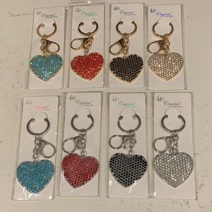 Heart bag charms/key chains